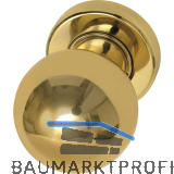 MARCHESI FH T�rknopf Kugelform - auf Rosette, � 50 mm fest, Messing poliert