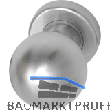 MARCHESI FH T�rknopf Kugelform - auf Rosette� 50 mm fest, Messing VM.