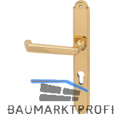 Feuerschutz Dr�ckergarnitur Alt Wien auf Langschild, PZ92, Messing poliert