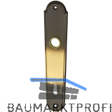 MARCHESI Langschild L�FFELFORM/POSTHORN - BB 90, Messing patiniert