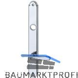 Langschild ALT - WIEN, WC 90, m. Drehknopf, Messing verchromt