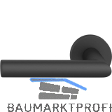 FSB Haust�rhalbgarnitur 70 1076 links, runde Rosette, Aluminium schwarz matt