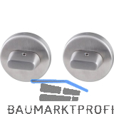 MARCHESI WC-Rosette beiseitig mit Drehknopf, Edelstahl matt