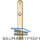 Haust�r - Langschild ELEGANT 22, PZ88, Ansatz 16 mm, Messing pol