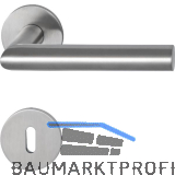 MARCHESI Dr�ckergarnitur GEHRUNG auf Flachrosette BB, Edelstahl matt