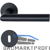 MARCHESI Dr�ckergarnitur GEHRUNG auf Flachrosette BB, Edelstahl schwarz matt