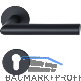 MARCHESI Dr�ckergarnitur GEHRUNG auf Flachrosette PZ, Edelstahl schwarz matt