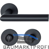 MARCHESI Dr�ckergarnitur GEHRUNG auf Flachrosette WC, Edelstahl schwarz matt