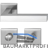 MARCHESI Dr�ckergarnitur SQUARE auf Flachrosette WC, Edelstahl matt