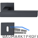 MARCHESI Dr�ckergarnitur SQUARE auf Flachrosette BB, Edelstahl schwarz matt