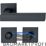 MARCHESI Dr�ckergarnitur SQUARE auf Flachrosette WC, Edelstahl schwarz matt