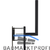 MARCHESI Hebeschiebegarnitur GEHRUNG mit Muschelgriff, Edelstahl schwarz matt