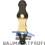 MARCHESI Langschild L�FFELFORM - PZ 88, Messing patiniert