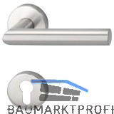 FH-Dr�ckergarnitur GEHRUNG - auf Rosette PZ, 38 - 45, Edelstahl matt