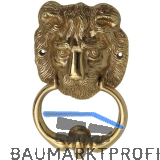 T�rklopfer 100 x 165 mm, L�wenkopf, Messing poliert