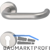 FH-Dr�ckergarnitur HARMONIE - auf Rosette PZ, 38 - 45, Edelstahl matt