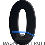 Ziffer selbstklebend, Type 0, H�he 30 mm, Aluminium schwarz eloxiert