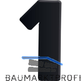 Ziffer selbstklebend, Type 1, H�he 30 mm, Aluminium schwarz eloxiert