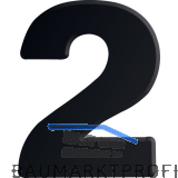 Ziffer selbstklebend, Type 2, H�he 30 mm, Aluminium schwarz eloxiert