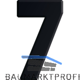 Ziffer selbstklebend, Type 7, H�he 30 mm, Aluminium schwarz eloxiert