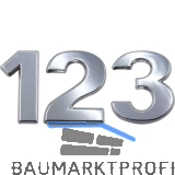 Ziffer selbstklebend, Type 4, H�he 30 mm, Aluminium silber eloxiert