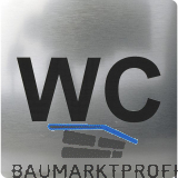 WC Symbol selbstklebend, 100 x 100 mm, Kunststoff Edelstahl-Effekt