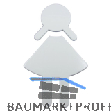 Symbol Frau selbstklebend, 87 x 150 mm, Nylon reinwei�