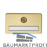 FH Namensschild m.T�rgucker, 120x70x6, Linse 170�,TS 35-46,Messing pol