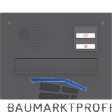 RENZ Frontplatte eckig, 360 x 280 mm, Stahl anthrazitgrau RAL 7016