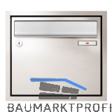 RENZ Unterputzbriefkasten 370 x 330 x 100 mm, Stahl wei� RAL 9016