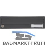 RENZ Ersatzt�re f�r Hausbrieffachanlage 395 x 110 mm, basaltgrau RAL 7012
