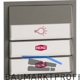 Tastenmodul f�r Renz-Frontplatte, m. 1 Licht- u. 2 Klingeltaster,Kunststoff grau