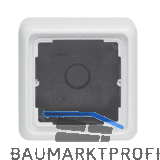 HAUTAU Aufputzgeh�use 1-fach zu L�ftertaster/Wippschalter/Schl�sseltaster, wei�