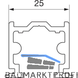 HAUTAU ATRIUM HS F�hrungsschiene Nr. 6, L=6500 mm, fl�chenb�ndig, Alu silber