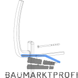 HAUTAU ATRIUM HS Griff innen mit Vierkantstift, TS 68-80 mm, Alu wei� RAL 9016