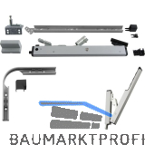 HAUTAU FL190 �ffnerschere mit Aufschraub-Fl�gelbock Euronut Ausf�hrung E silber