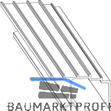 MACO HS F�hrungsschiene oben mit Blende, TS 68 mm, silber, L=2500 mm (N19913)