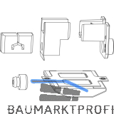 MACO HS Zubeh�r f. F�hrung oben univ. nieder, 68/23, Schema D, schwarz (101314)