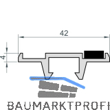 MACO HS Lauf-/F�hrungsschiene System C, oben/unten, silber, L=5000 mm (N20115)