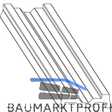 MACO Fiber-Therm Aufsatzschiene f�r Fixfl�gel L=1500 B=42 mm GFK silber (454792)