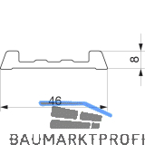 MACO Fiber-Therm Aufsatzschiene f. bewegliche Fl�gel L=5000 mm GFK silber