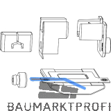 MACO HS Zubeh�r f. F�hrung oben univ. nieder, 68/23, Schema A, silber (101755)
