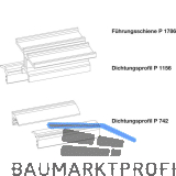 GU HS F�hrungsschienen-Set oben P1786 L=3900 mm silber eloxiert