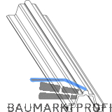 MACO Fiber-Therm Laufschiene unten hoch, H=15 mm, L=6500 mm, Alu silber (466688)