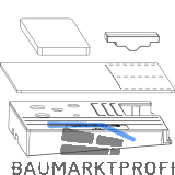 MACO HS Dichtungsplatten-Set m.Entw�sserung, Zwischenprofil 115, rechts,silber