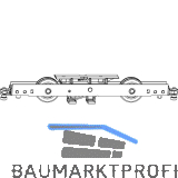 MACO HS Laufwagen mitte einzeln, ohne B�rsten, 300 kg, silber (214691)