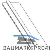 MACO Fiber-Therm Laufschiene unten flach asymmetrisch, H=5 mm, L=3500 mm, silber