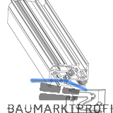 MACO HS Dichtungsschienen-Set PVC Fl�gelabstand 28 mm L=3500 mm silber
