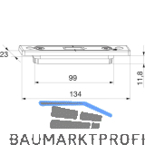 MACO HS Schlie�teil f�r Hakengetriebe, Schema A, PROFINE 76/88, silber (228418)