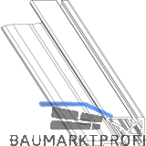 MACO HS Dichtungsschiene PVC einzeln, Fl�gelabstand 28 mm, L=5000 mm, KU schwarz